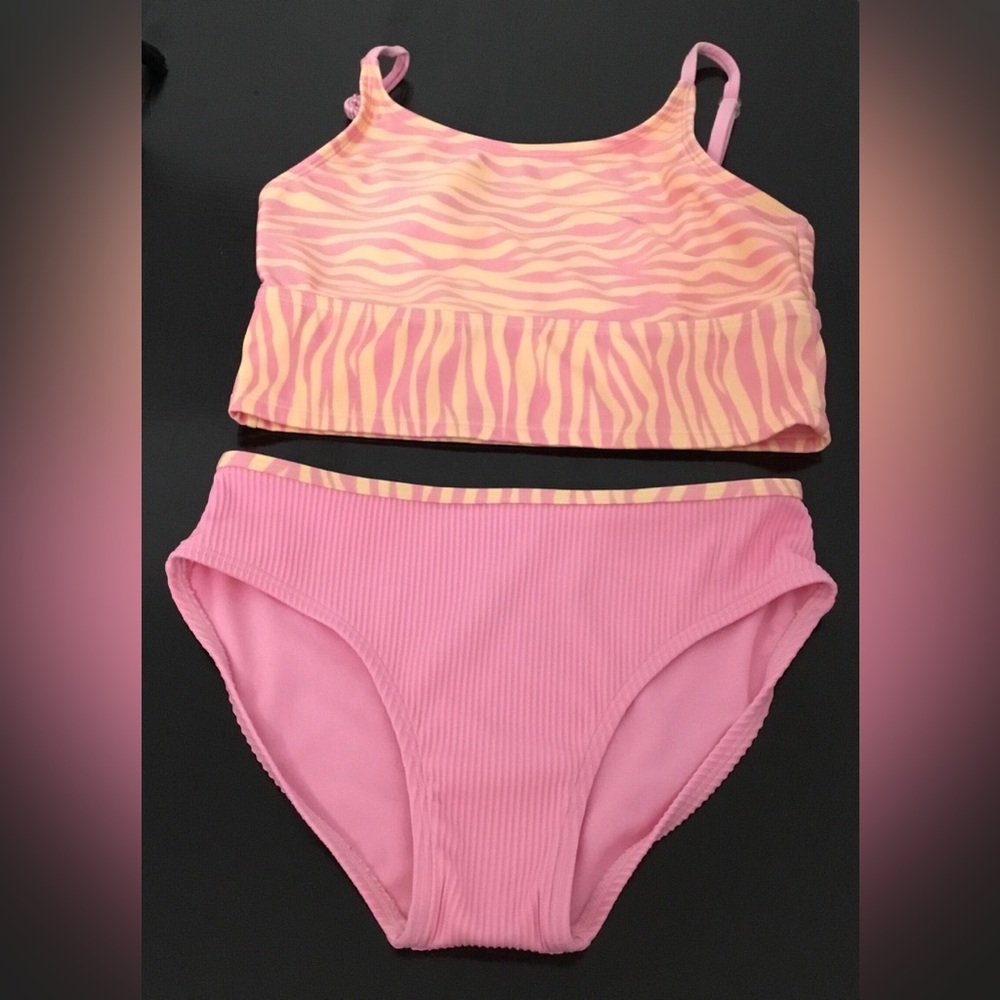 Girls Art Class Ribbed Bottom Tankini Set Swimwear Size XL(14) - K208